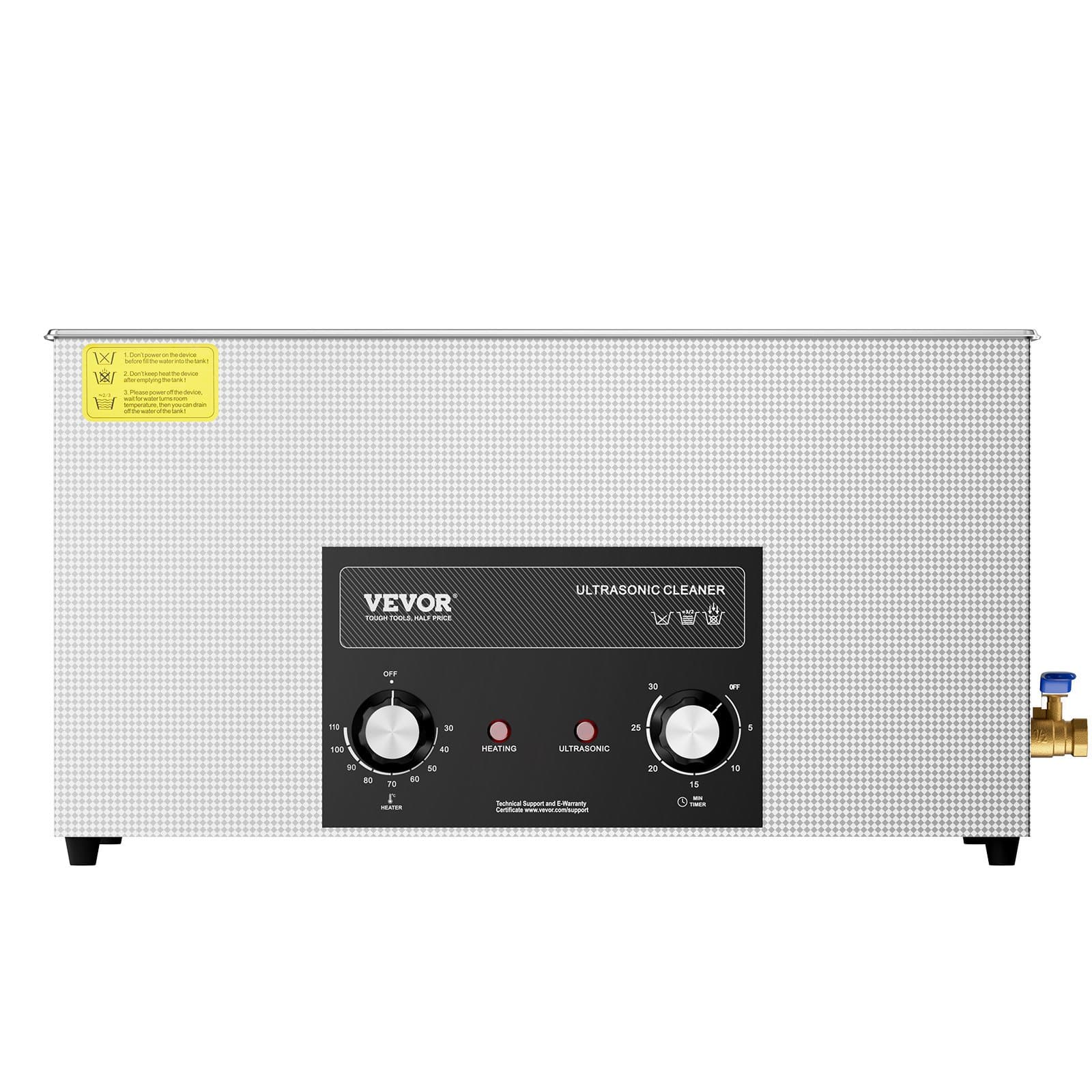VEVOR 22L Ultrasonic Cleaner 480W with Heater, Timer & Basket – 40kHz Digital Cavitation Cleaning Machine for Lab, Auto, Jewelry – Paveikslėlis 11