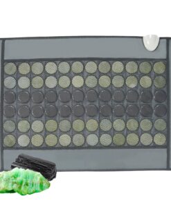 VEVOR Far Infrared Heating Pad with 48 Jade & 24 Tourmaline Stones, Smart Temp Control, Medium Size 80.5x55.9cm, Pain Relief