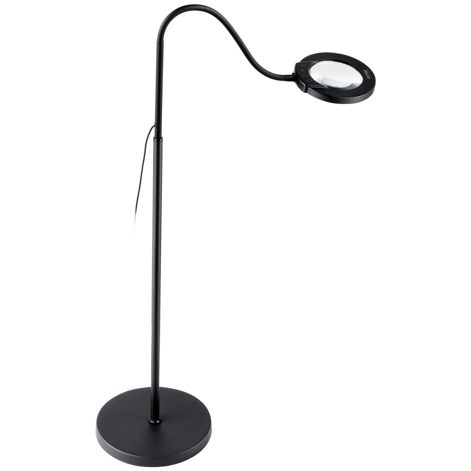 VEVOR 5X LED Magnifying Floor Lamp with 4.3" Glass Lens, Adjustable Height, 3-in-1 Clamp & Floor Use, 5 Light Modes for Reading & Crafts — Attēls 12