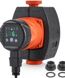 VEVOR 220V 22W Циркуляционный насос горячей воды, 50 л/мин, 4 м Головка, двигатель ECM, 38 мм с резьбой, тихий и энергоэффективный нагревательный насос