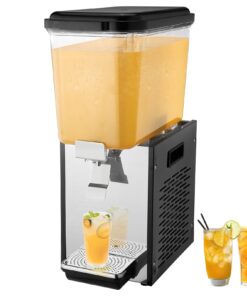 VEVOR 18L Commercial Cold Beverage Dispenser, 300W Stainless Steel Juice Machine with 7–12°C Cooling for Restaurant & Bar