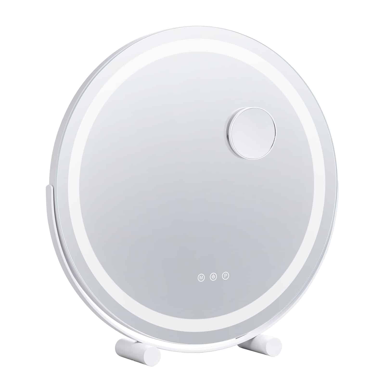 VEVOR 50cm Vanity Mirror with LED Lights, 3 Light Modes, 5X Magnifier, Touch Control, 360° Rotating Makeup Mirror - White – Paveikslėlis 10