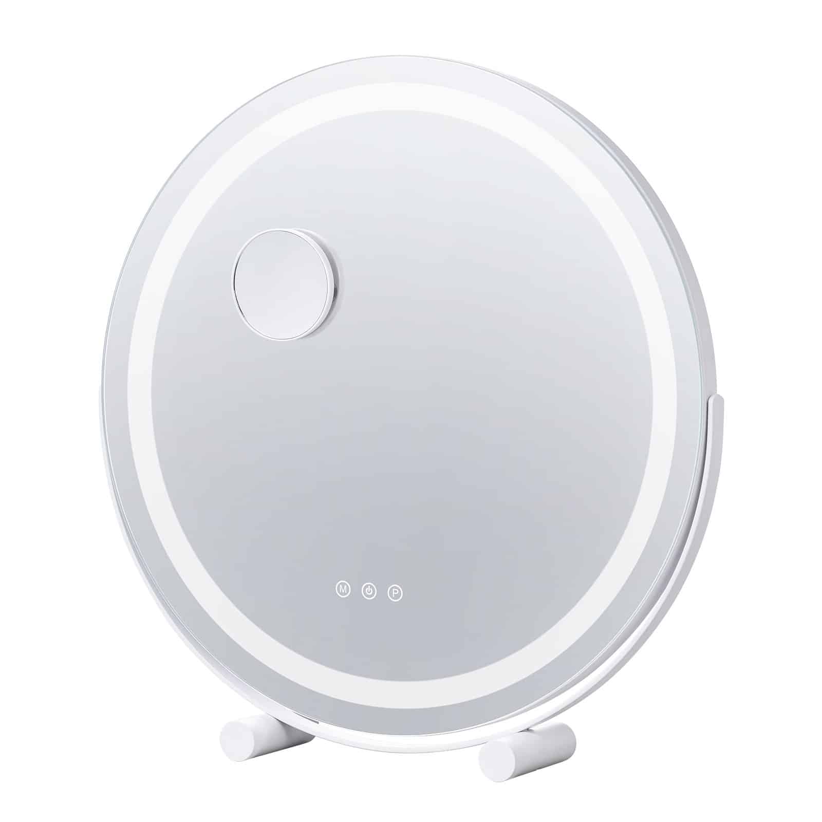 VEVOR 50cm Vanity Mirror with LED Lights, 3 Light Modes, 5X Magnifier, Touch Control, 360° Rotating Makeup Mirror - White – Paveikslėlis 11