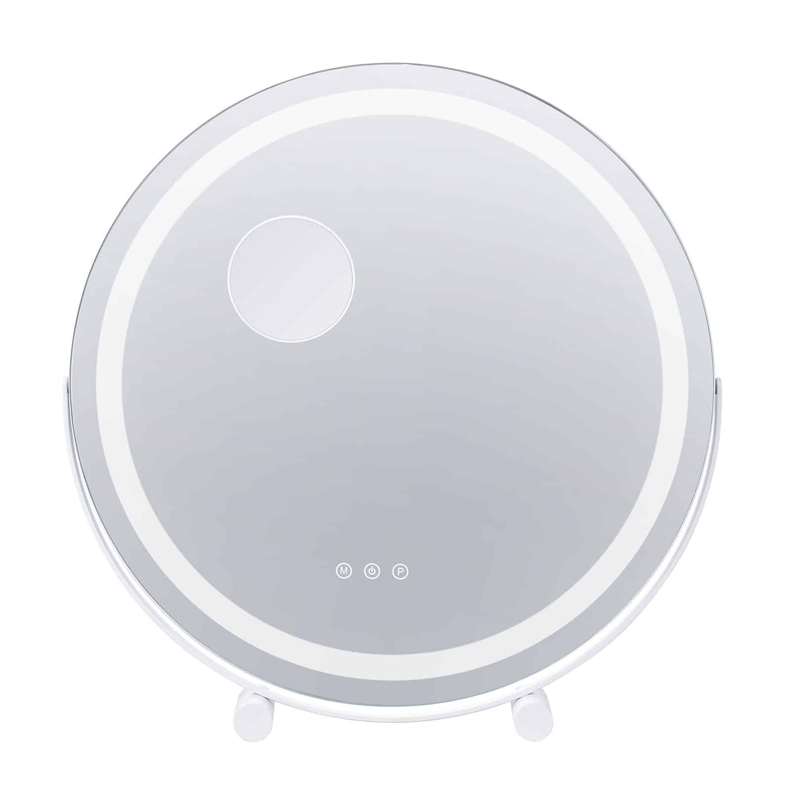 VEVOR 50cm Vanity Mirror with LED Lights, 3 Light Modes, 5X Magnifier, Touch Control, 360° Rotating Makeup Mirror - White – Paveikslėlis 9