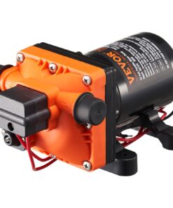 VEVOR 12V Water Pump, 11.36 L/min, 4-Chamber Diaphragm with 3.8 bar Pressure, 1/2" Ports, for RV, Boat, Camper, Food Truck