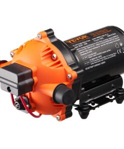 VEVOR 12V Diaphragm Water Pump, 18.93 L/min, 5-Chamber, 40–100 PSI Adjustable, 1/2" MNPT, for Irrigation & Drainage