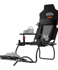 Складная подставка для гоночных колес VEVOR для Logitech G923/G920/G29, регулируемые педали и сиденье, стальная кабина-симулятор для GT/формулы
