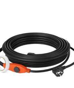 VEVOR 18m Pipe Heating Cable 23W/m with Thermostat – Waterproof Heat Tape for PVC, Metal & Plastic Pipes, Anti-Freeze