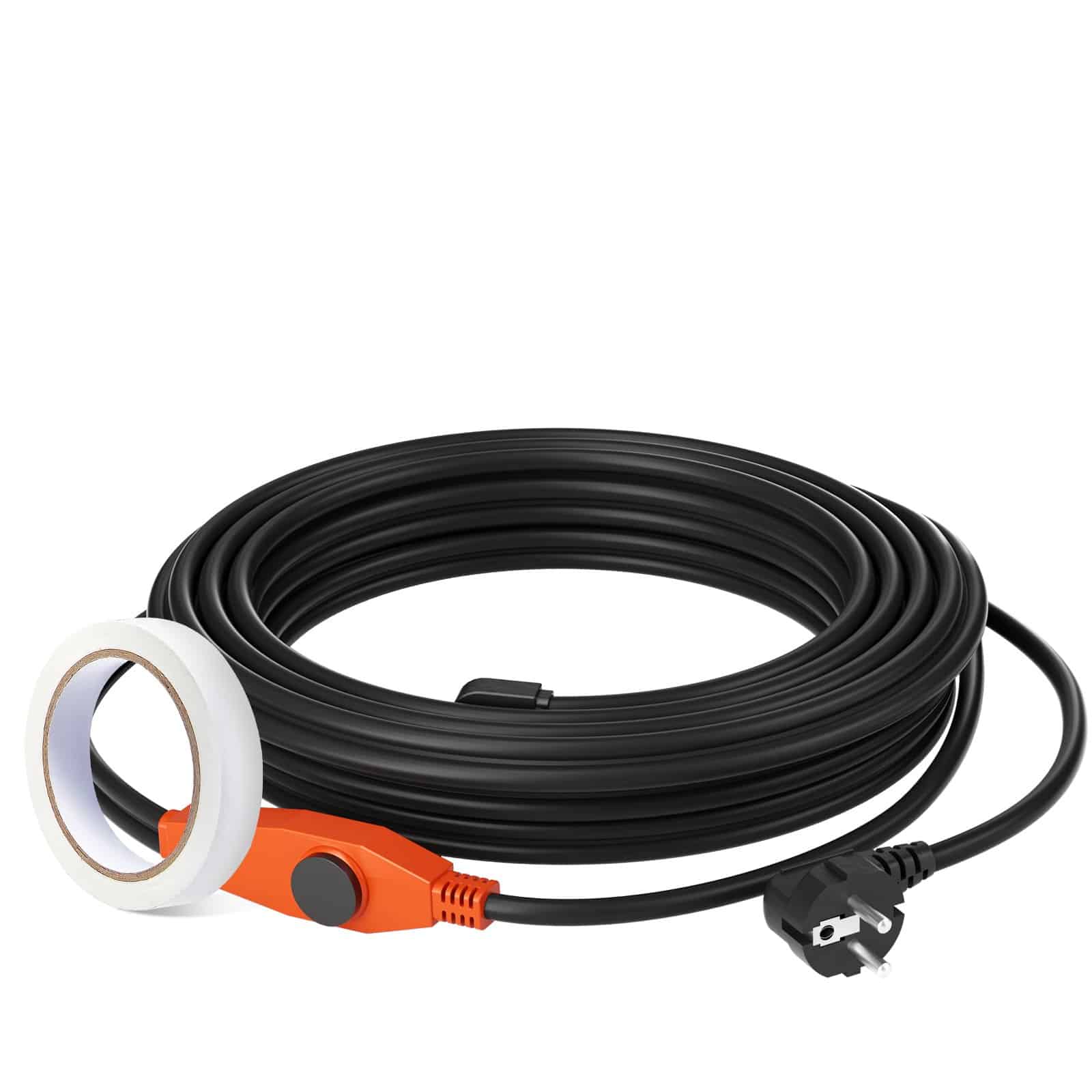 VEVOR 18m Pipe Heating Cable 23W/m with Thermostat – Waterproof Heat Tape for PVC, Metal & Plastic Pipes, Anti-Freeze - Зображення 9