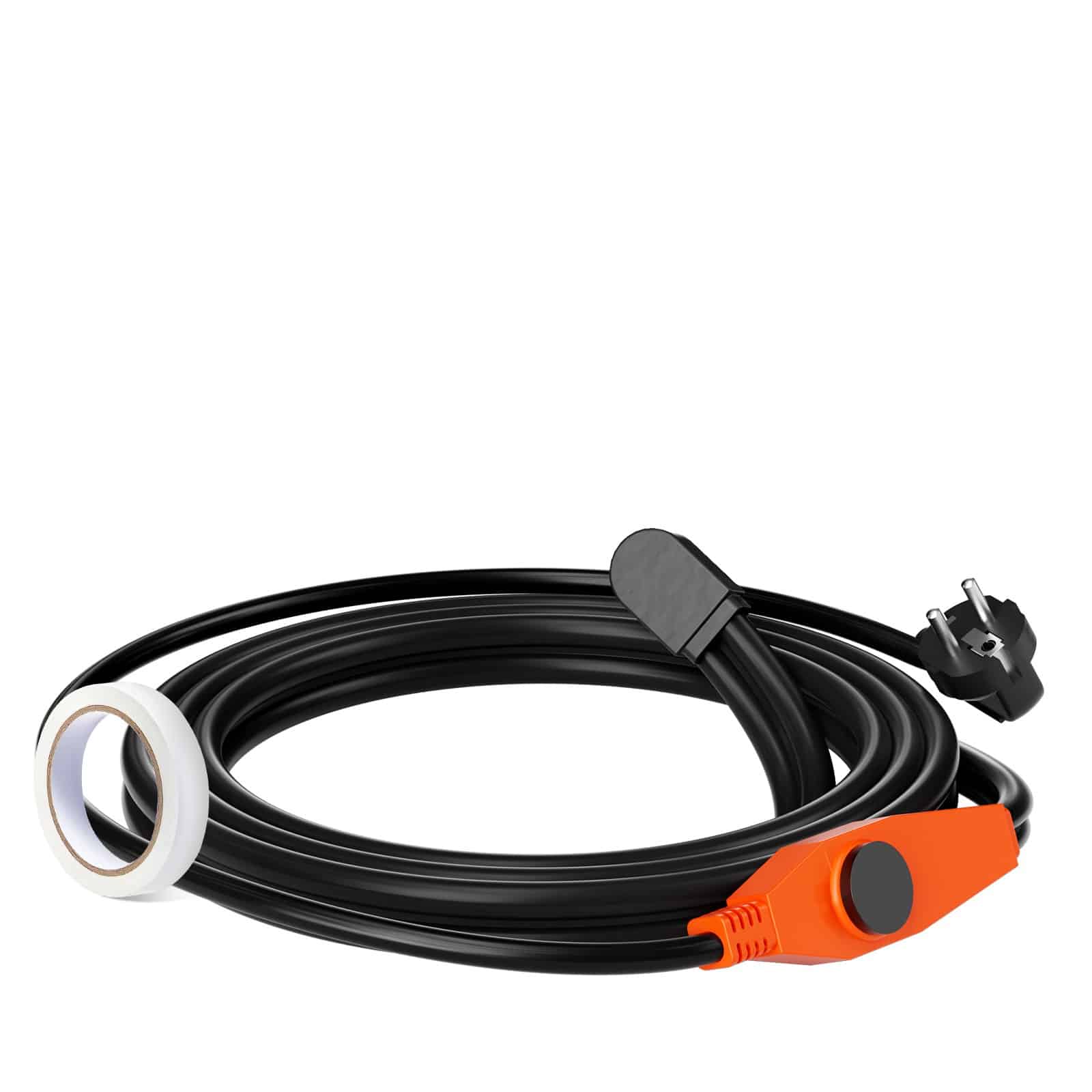 VEVOR 4m 23W/m Pipe Heating Cable with Thermostat, Waterproof Heat Tape for PVC, Metal & Plastic Pipes, Freeze Protection
