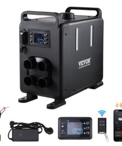 VEVOR 8kW 12/24V Diesel Air Heater with Bluetooth, Remote & CO Alarm, Quiet Fast Heating for Vehicles, Garage & Camping