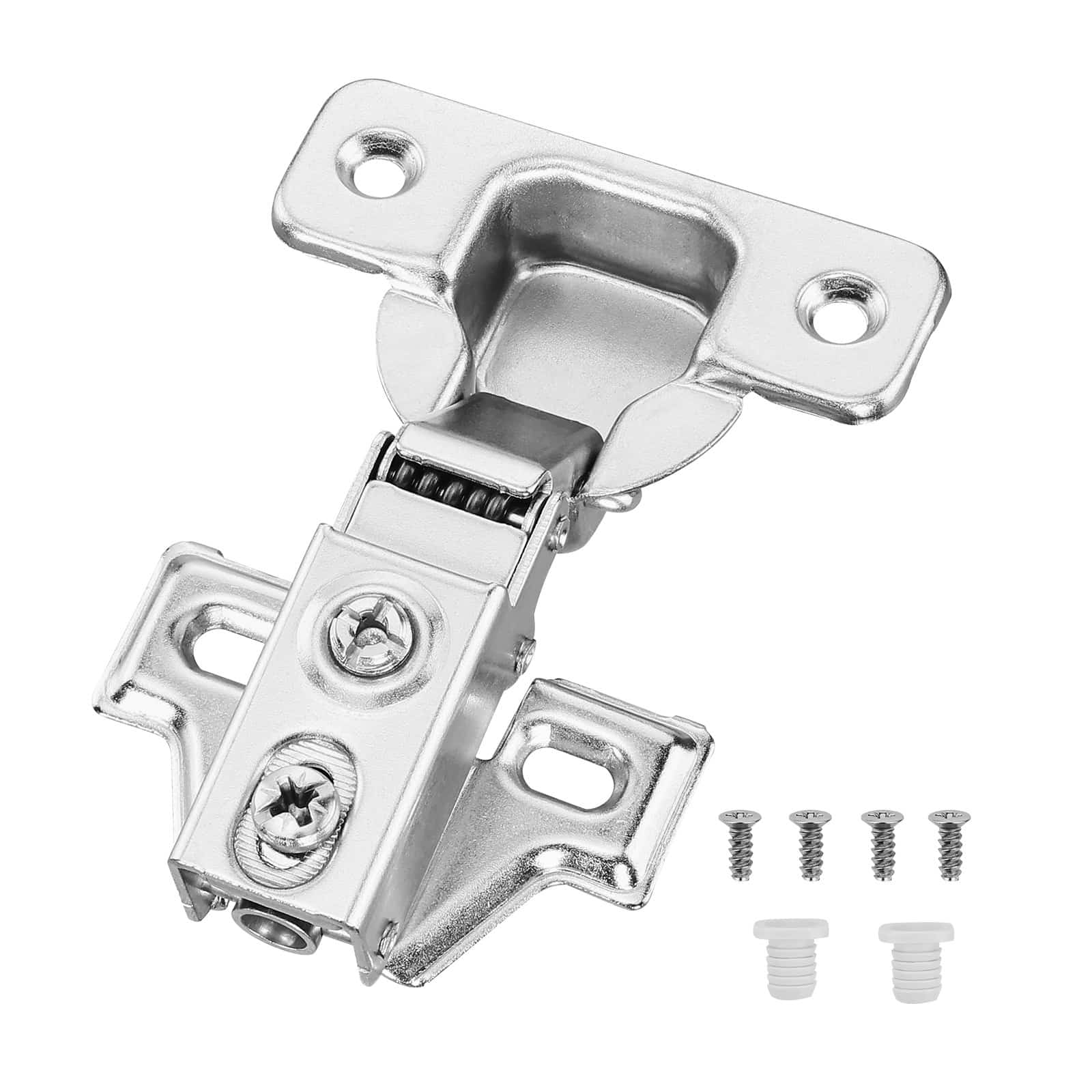 VEVOR 60-Pack Soft Close Cabinet Hinges, 100° Opening, for Framed & Frameless Cabinets, Stainless Steel, with Screws