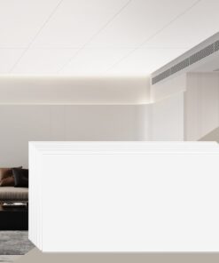 VEVOR Панели для Потолка 60x60 см из ПВХ, 10 шт, Огнестойкие, Гибкие, Легкий Монтаж, Белые для Дома/Офиса