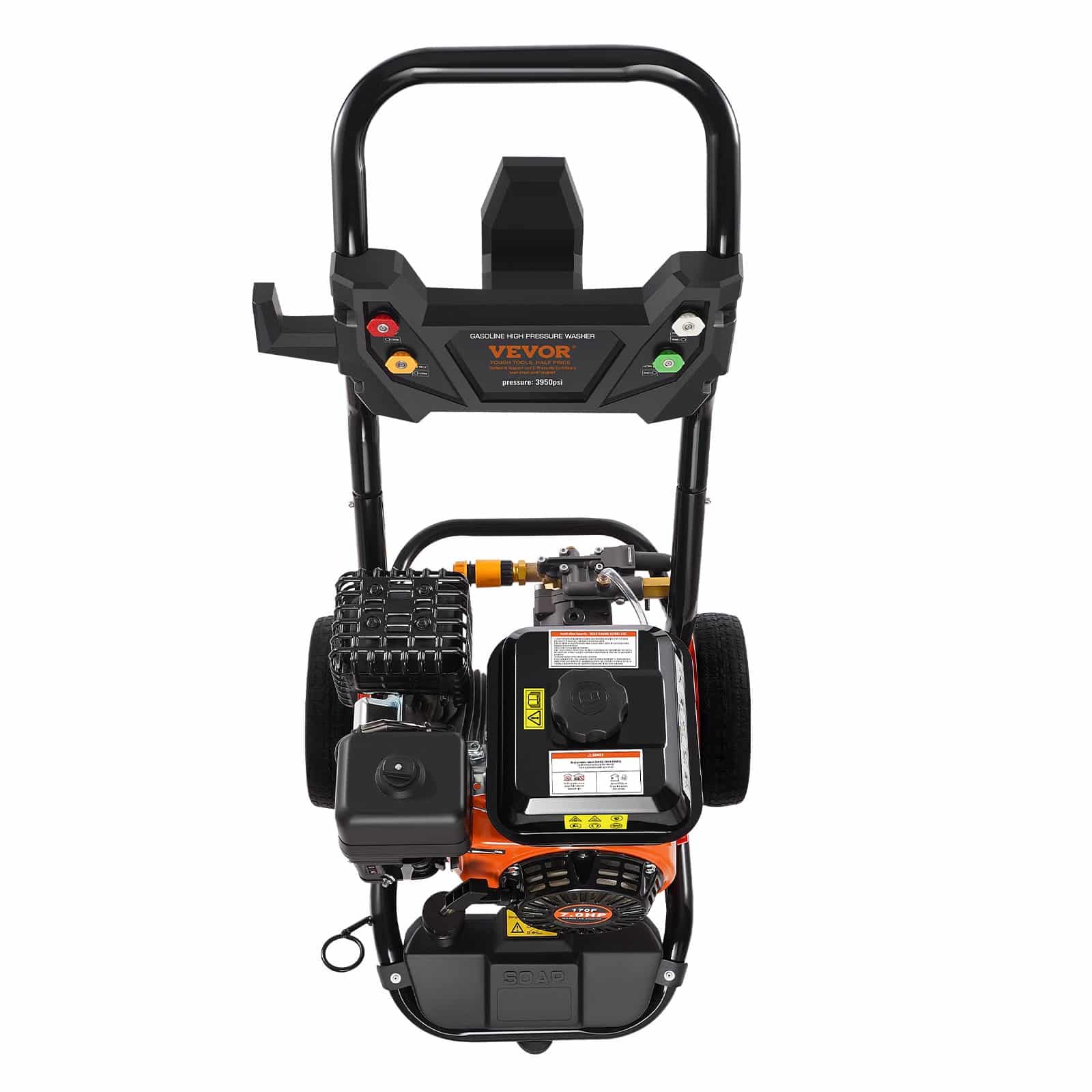 VEVOR Gas Pressure Washer 27240 kPa 10 L/min, 2.6 GPM, Copper Pump, 5 Nozzles, Spray Gun, for Cars, Homes, Driveways, Patios - Зображення 11