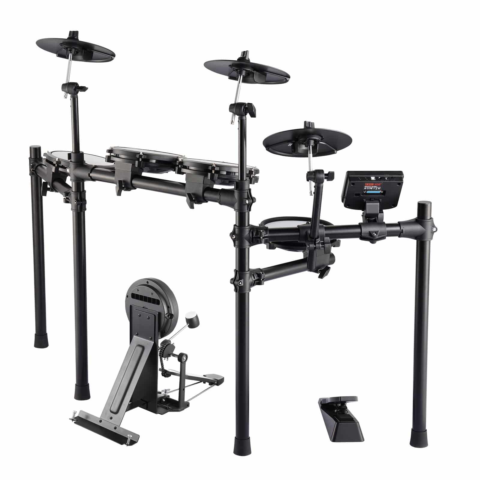 VEVOR Electric Drum Set with 32 Kits, 480 Sounds, USB MIDI, 8in Mesh Drums, 10in Cymbals, Headphones & Stool for Beginners - Pilt 11