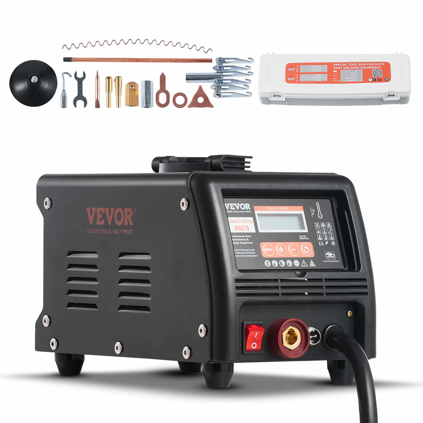 VEVOR 3KW Stud Welder Dent Puller Kit with 9 Modes, Auto/Manual Spot Welding for Car & Truck Body Dent Repair