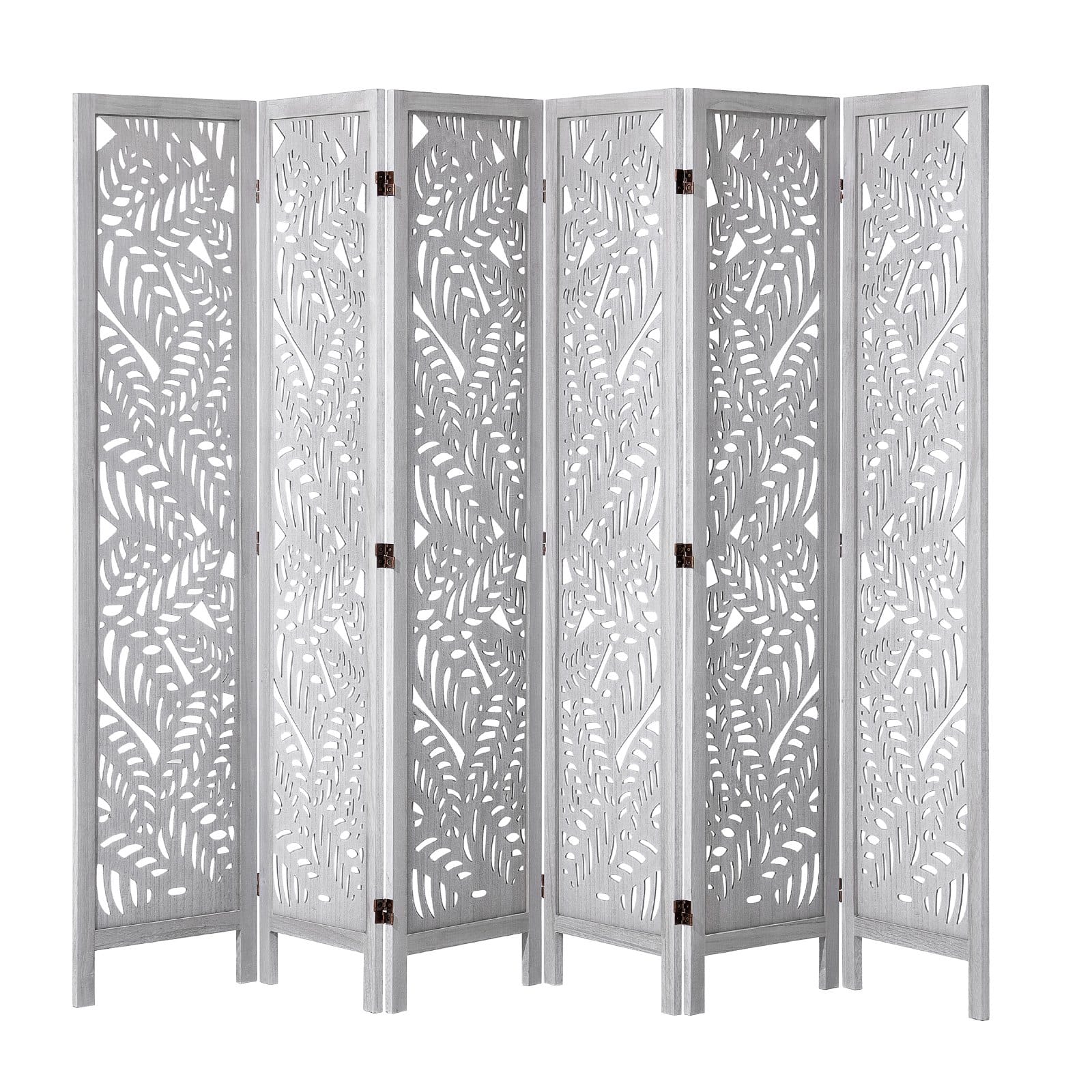 VEVOR 170 cm 6-Panel Wood Room Divider, Carved Folding Privacy Screen, Boho Style Partition for Home, Office, Bedroom, Restaurant - Image 9