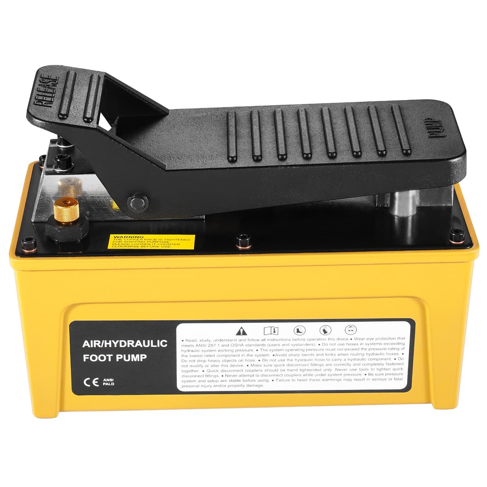 VEVOR 689 bar Air Hydraulic Foot Pump, 1.6 L Tank, 3/8" Oil Outlet, 1/4" Inlet, for Auto Repair & Hydraulic Press Use - Image 10