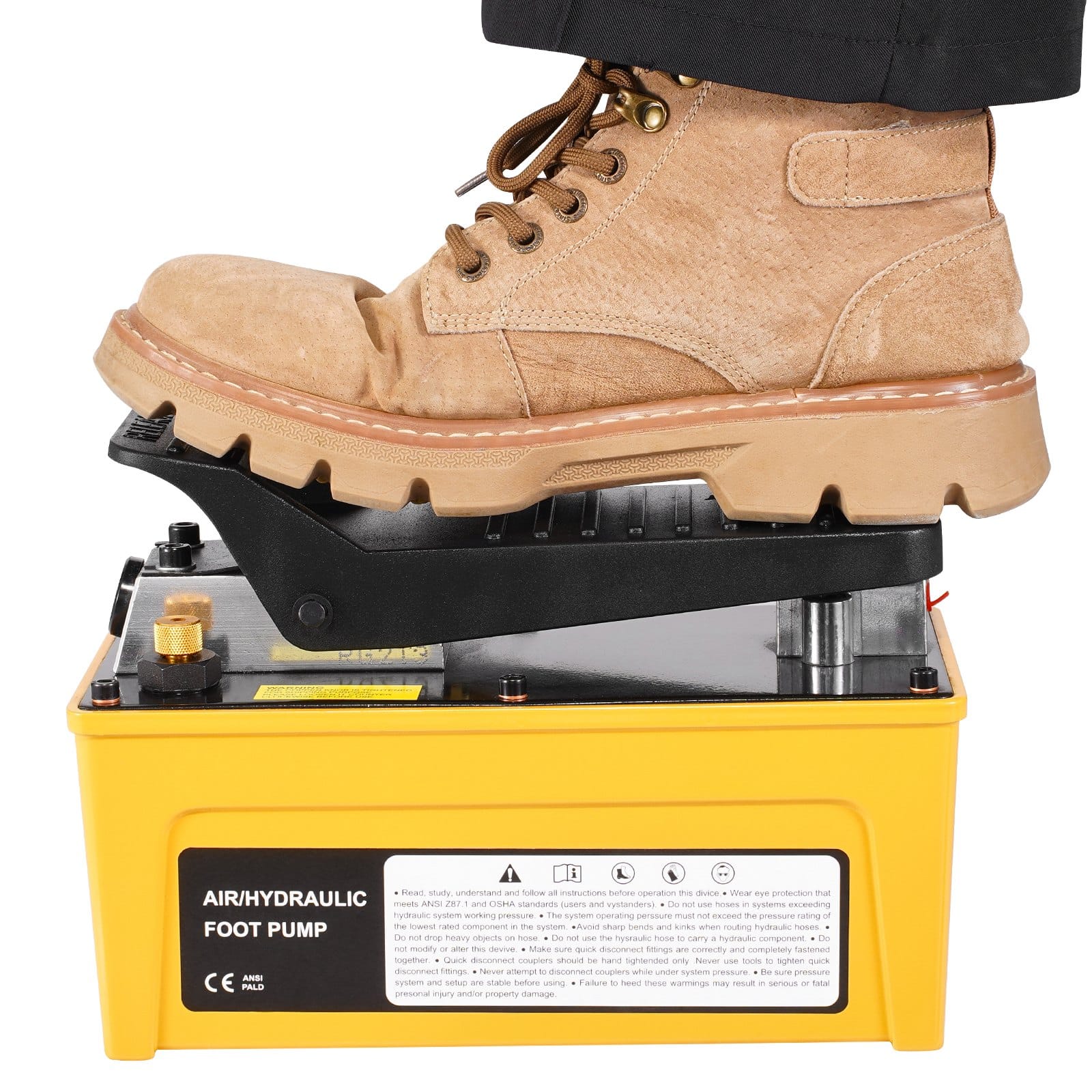 VEVOR 689 bar Air Hydraulic Foot Pump, 1.6 L Tank, 3/8" Oil Outlet, 1/4" Inlet, for Auto Repair & Hydraulic Press Use - Image 12