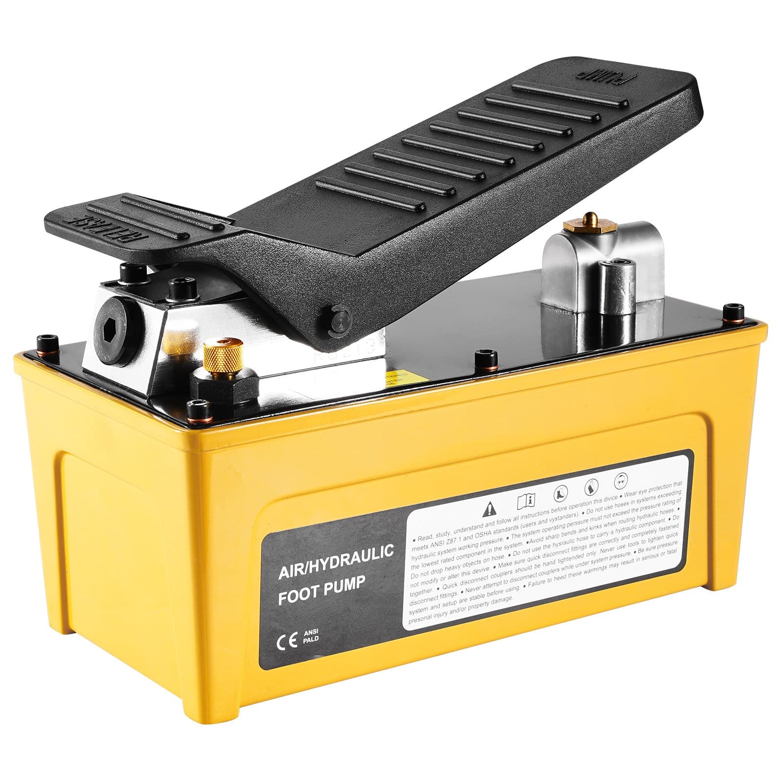 VEVOR 689 bar Air Hydraulic Foot Pump, 1.6 L Tank, 3/8" Oil Outlet, 1/4" Inlet, for Auto Repair & Hydraulic Press Use - Image 9