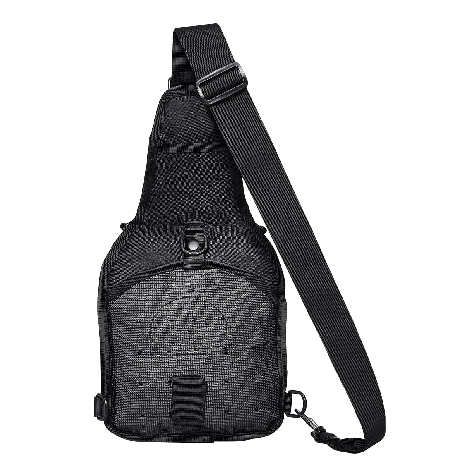 VEVOR 10L Tactical Sling Bag, Waterproof 600D Shoulder Backpack with MOLLE, Multi-Pocket for Hiking, Camping, EDC - Black — attēls 11