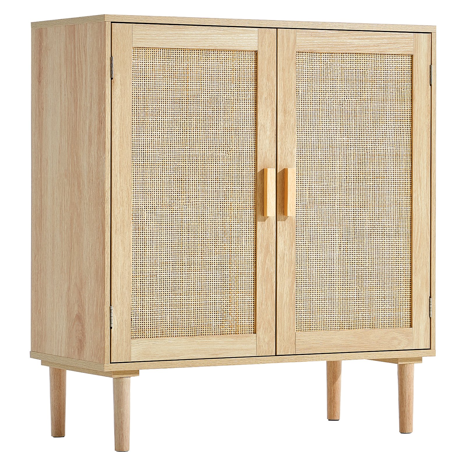 VEVOR Natural Rattan Sideboard Cabinet with 2 Magnetic Doors, Adjustable Shelves, 22.7 kg Capacity – Living Room, Kitchen, Hallway - Image 9