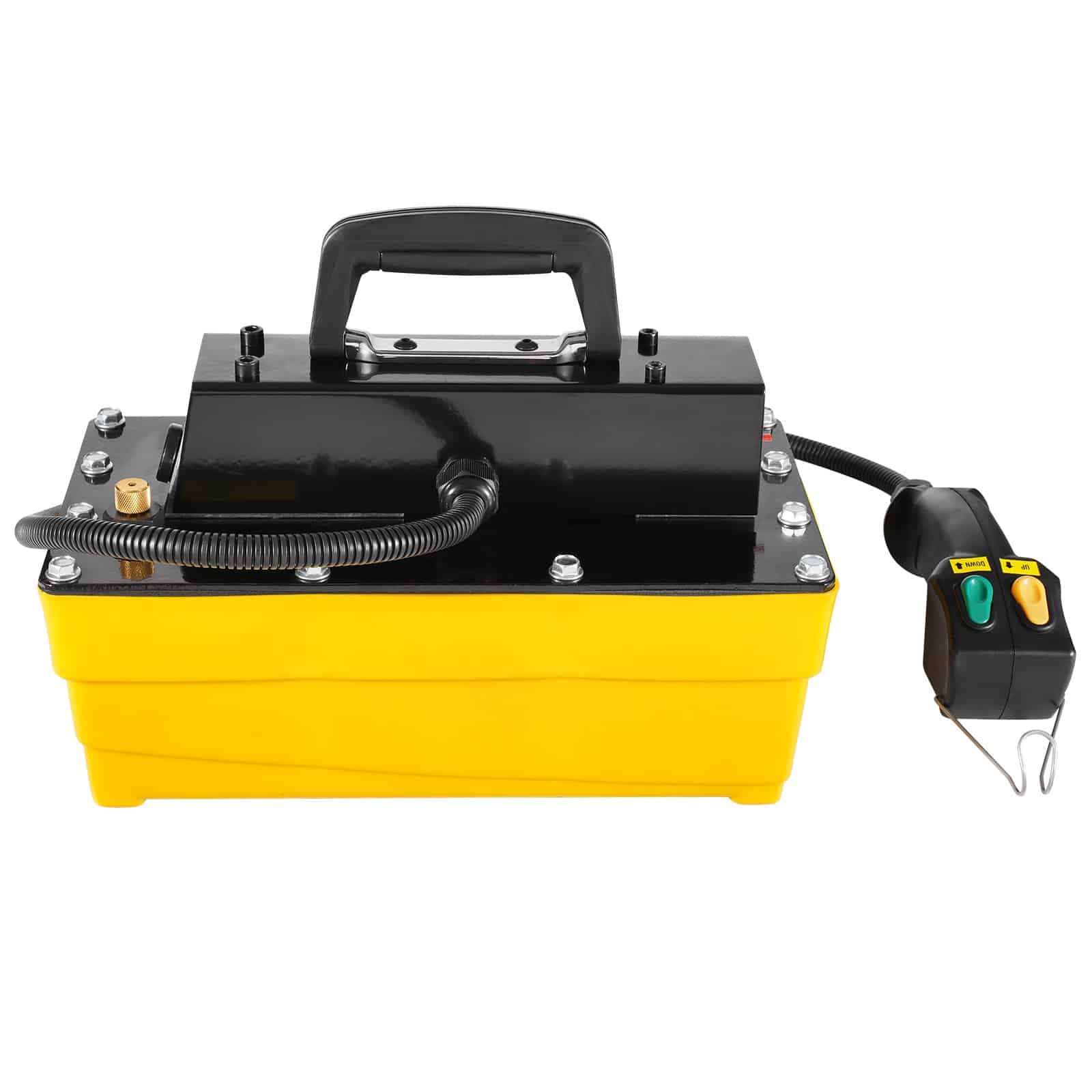 VEVOR 689 bar Air Hydraulic Pump with 2.3 L Tank, Remote Control, 9.5 mm Outlet, 6.4 mm Inlet, for Frame Machines & Presses - Image 10