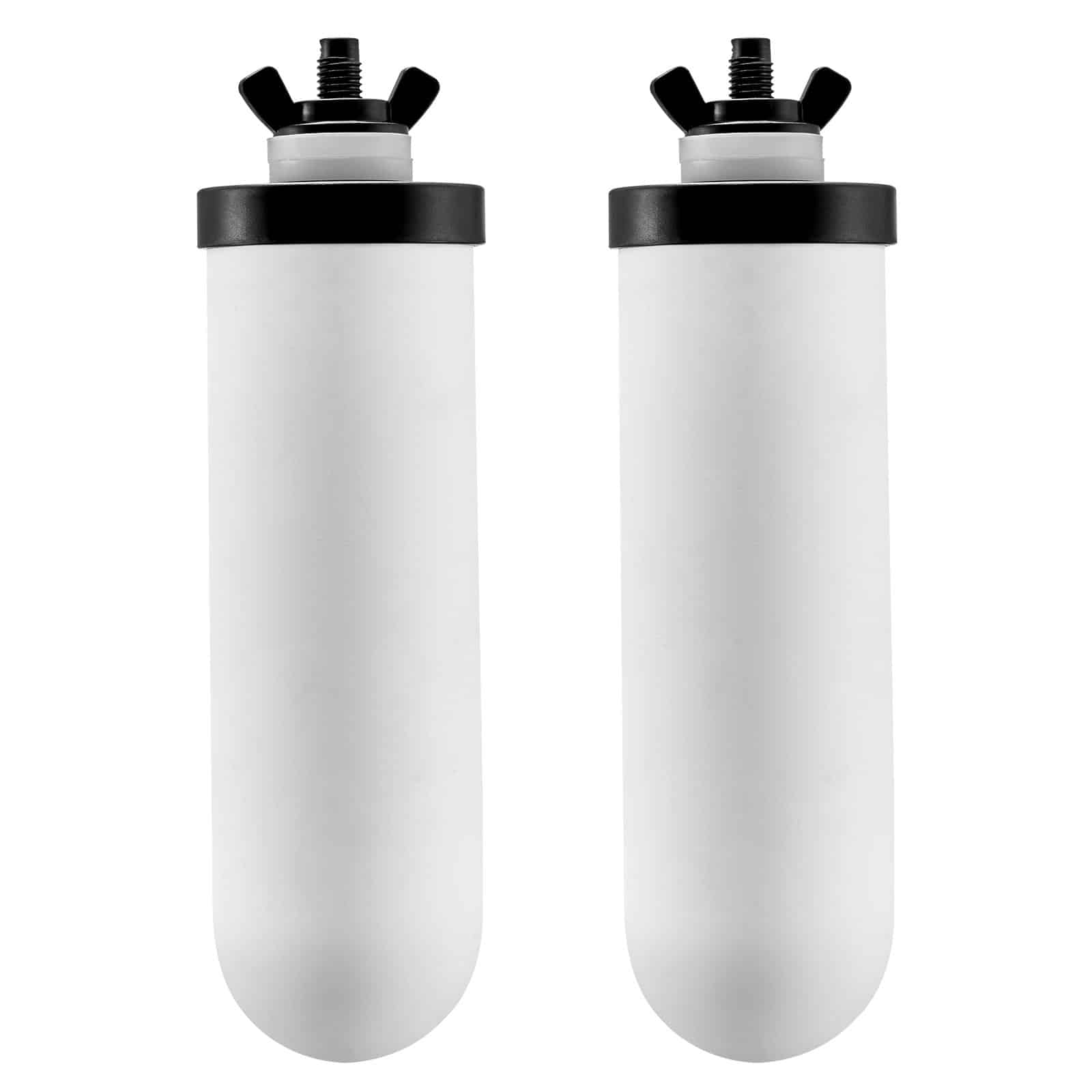 VEVOR Ceramic Water Filter Replacements, 2-Pack, Removes 99.9% Chlorine & Heavy Metals, Compatible with Gravity Systems