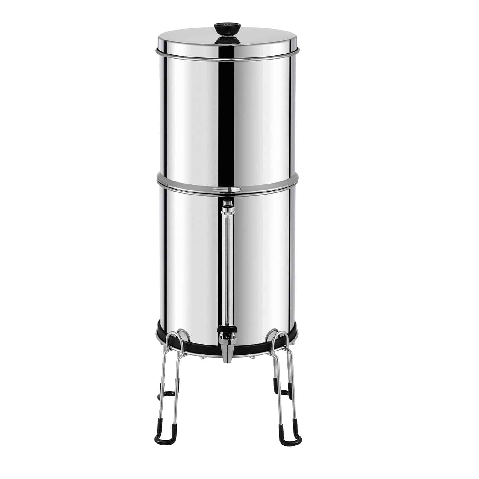 VEVOR 8.5L Gravity Water Filter, 304 Stainless Steel Countertop System with 2 Ceramic Carbon Filters, Reduces Chlorine & Lead - Image 10
