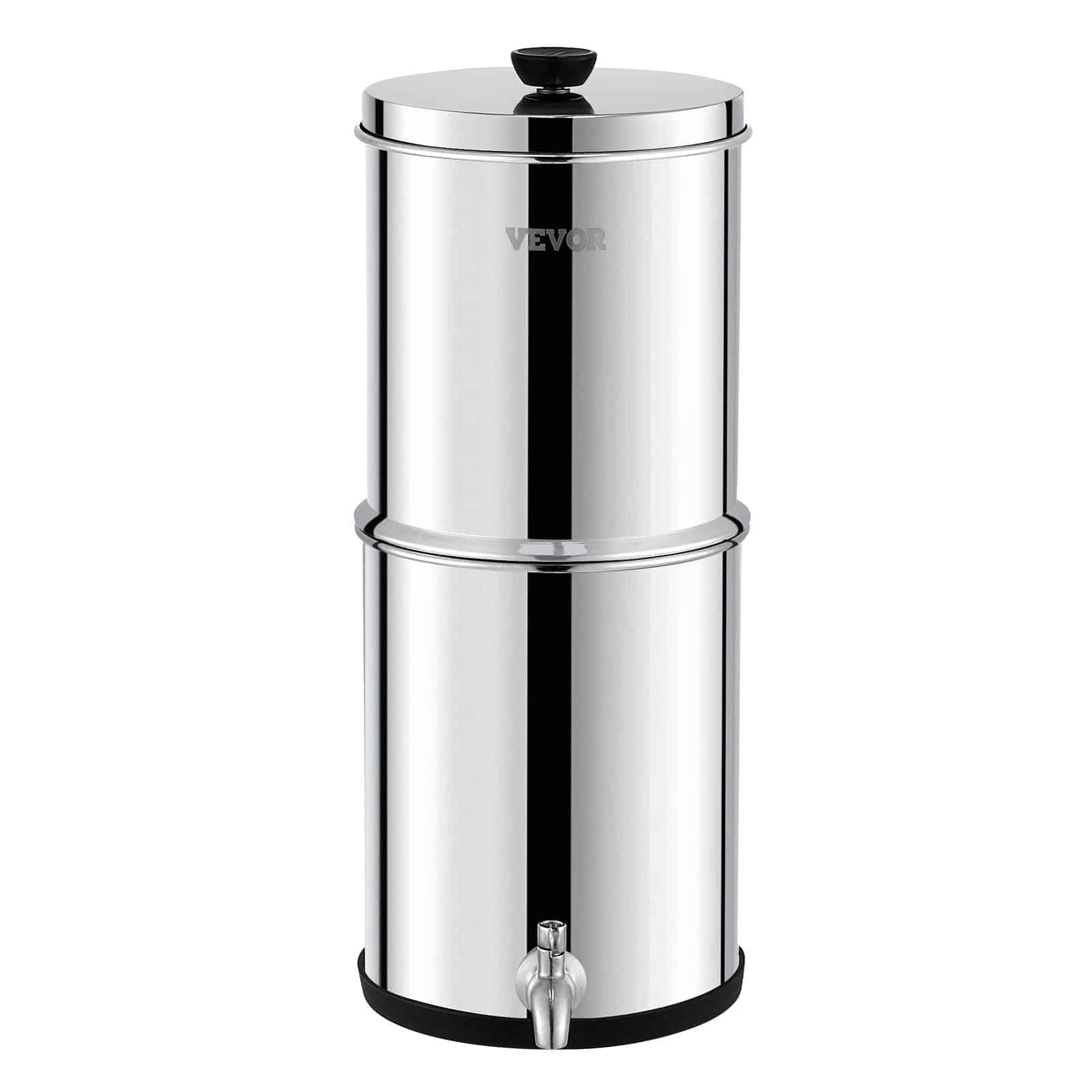 VEVOR 5.5L Gravity Water Filter System, 304 Stainless Steel, 2 Carbon Filters, Reduces 99% Chlorine & Lead, for Home/Camping - Image 10