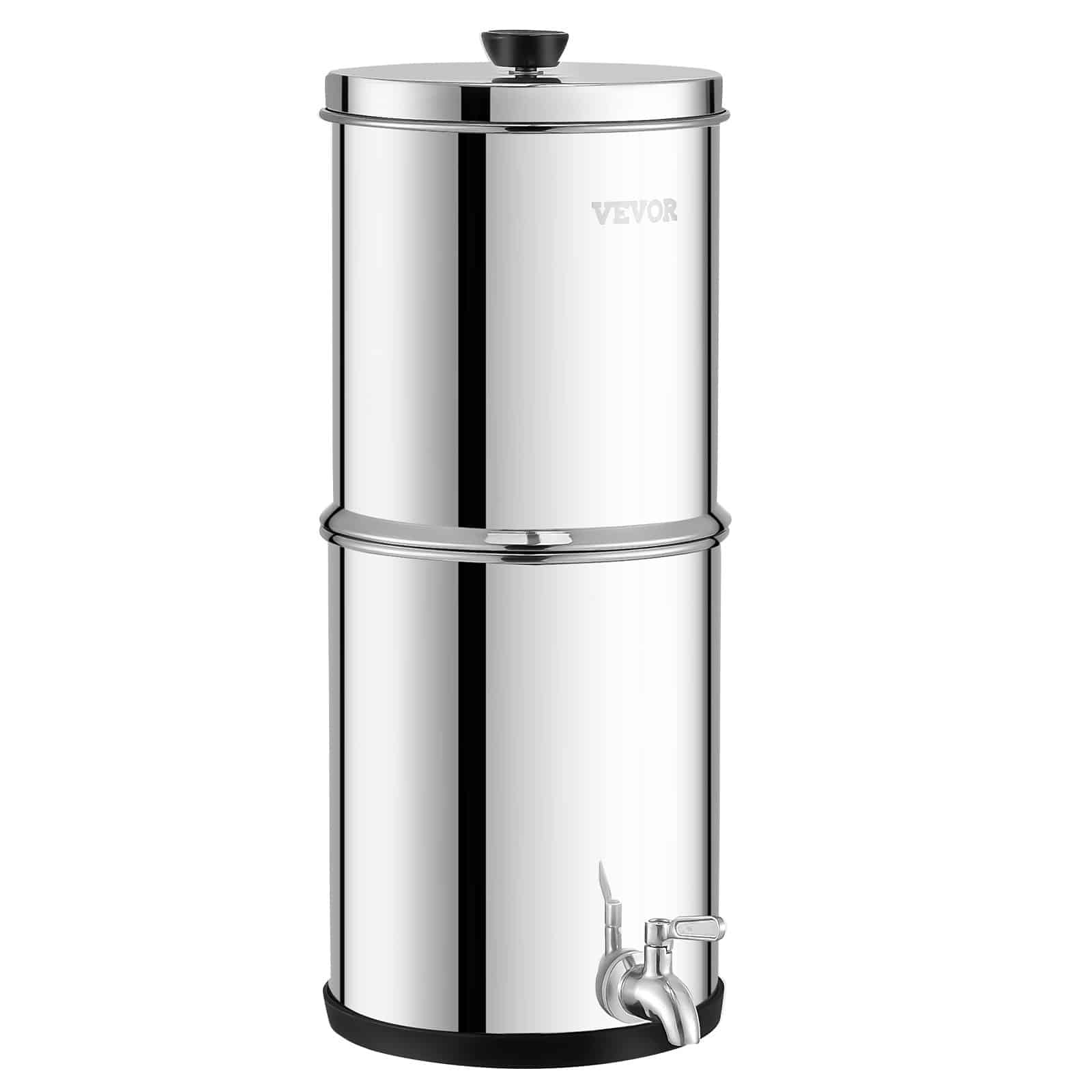 VEVOR 5.5L Gravity Water Filter System, 304 Stainless Steel, 2 Carbon Filters, Reduces 99% Chlorine & Lead, for Home/Camping - Image 11