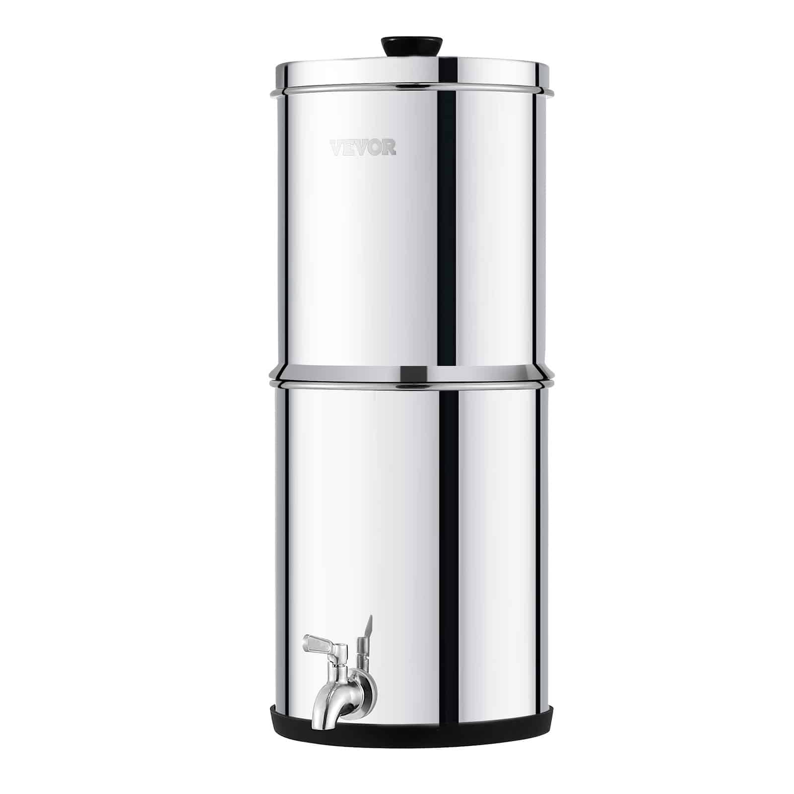 VEVOR 5.5L Gravity Water Filter System, 304 Stainless Steel, 2 Carbon Filters, Reduces 99% Chlorine & Lead, for Home/Camping - Image 9