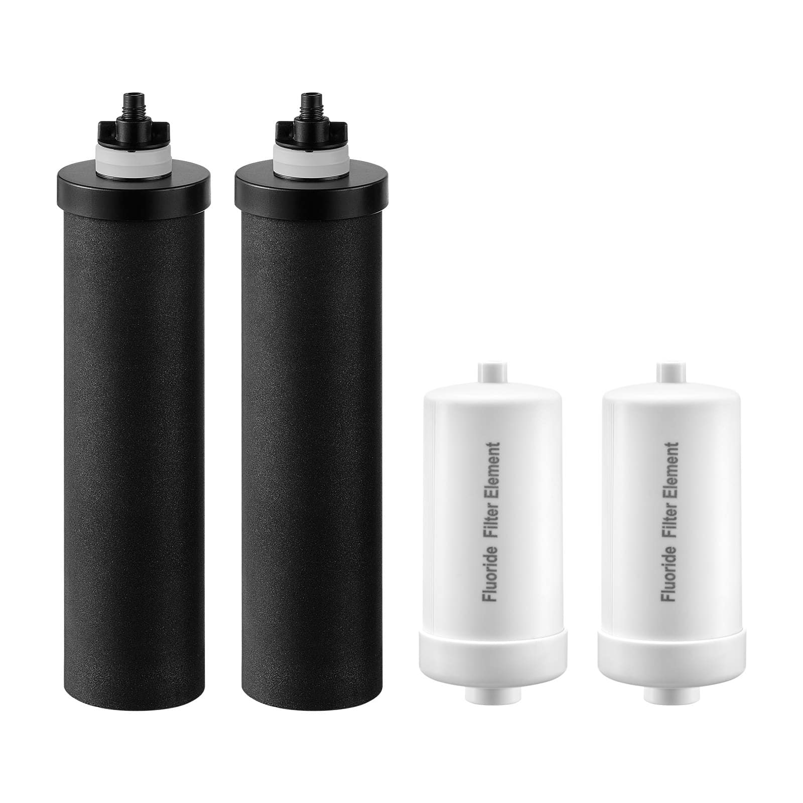 VEVOR Gravity Water Filter Replacement Set, 2 Activated Carbon + 2 Fluoride Filters, Compatible with Most Brands, Pack of 4 - Image 12