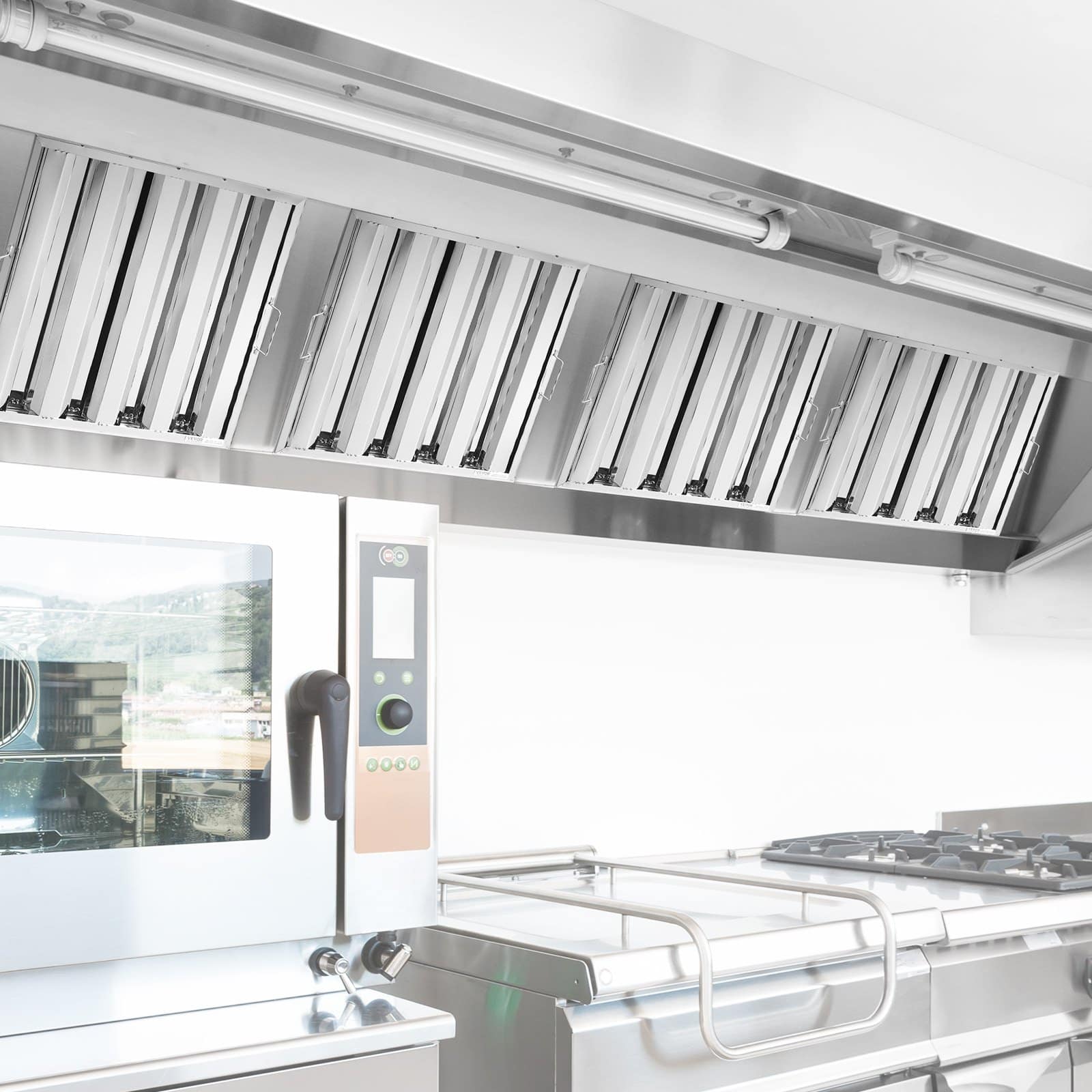 VEVOR Stainless Steel Baffle Grease Filter for Commercial Kitchen Hoods, 49.5x49.5 cm, 4 Grooves, Easy Clean, 1 Piece — изображение 8