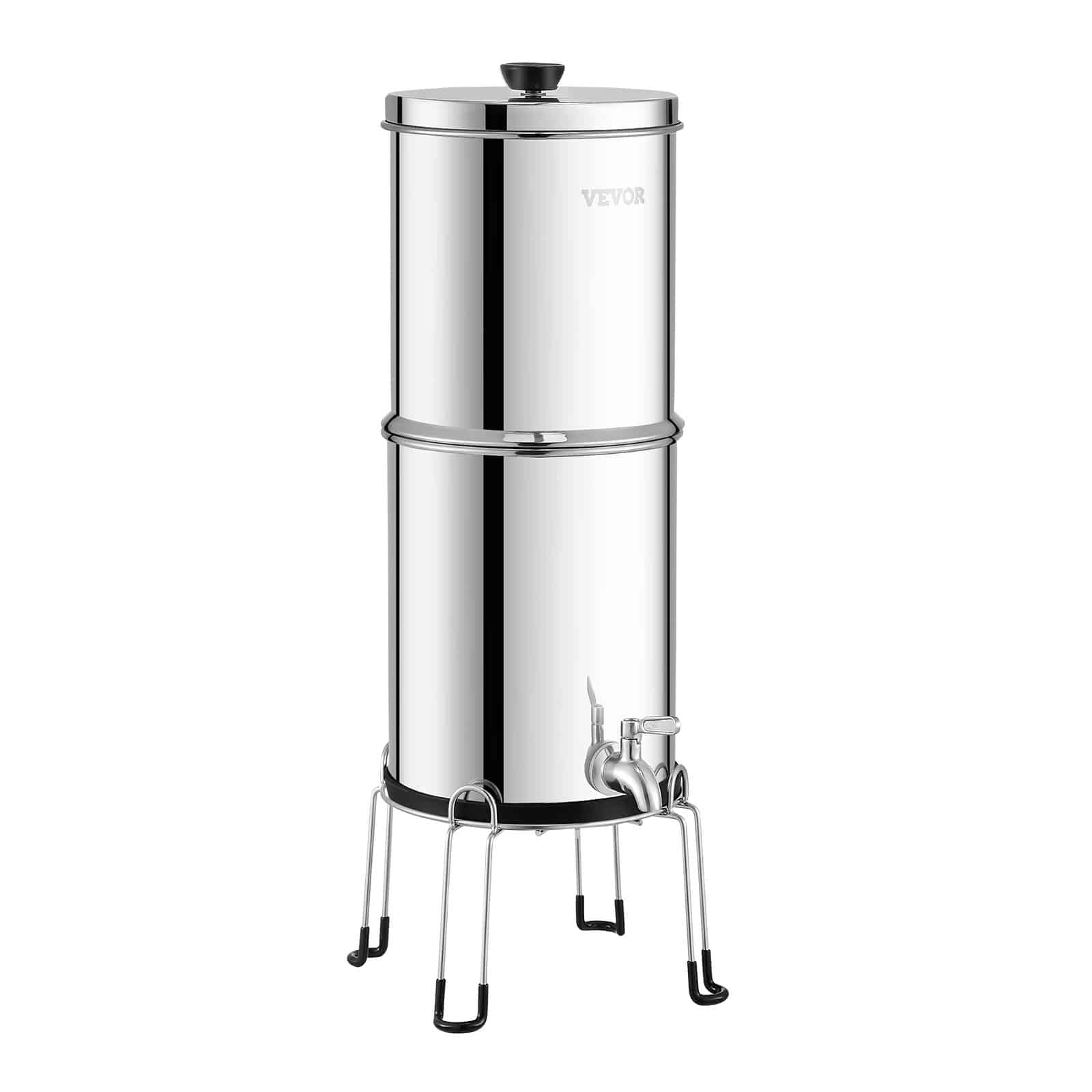 VEVOR 8.5L Gravity Water Filter System, Stainless Steel, 2 Carbon Filters, 99% Chlorine Reduction, for Home, Camping, RV - Image 11