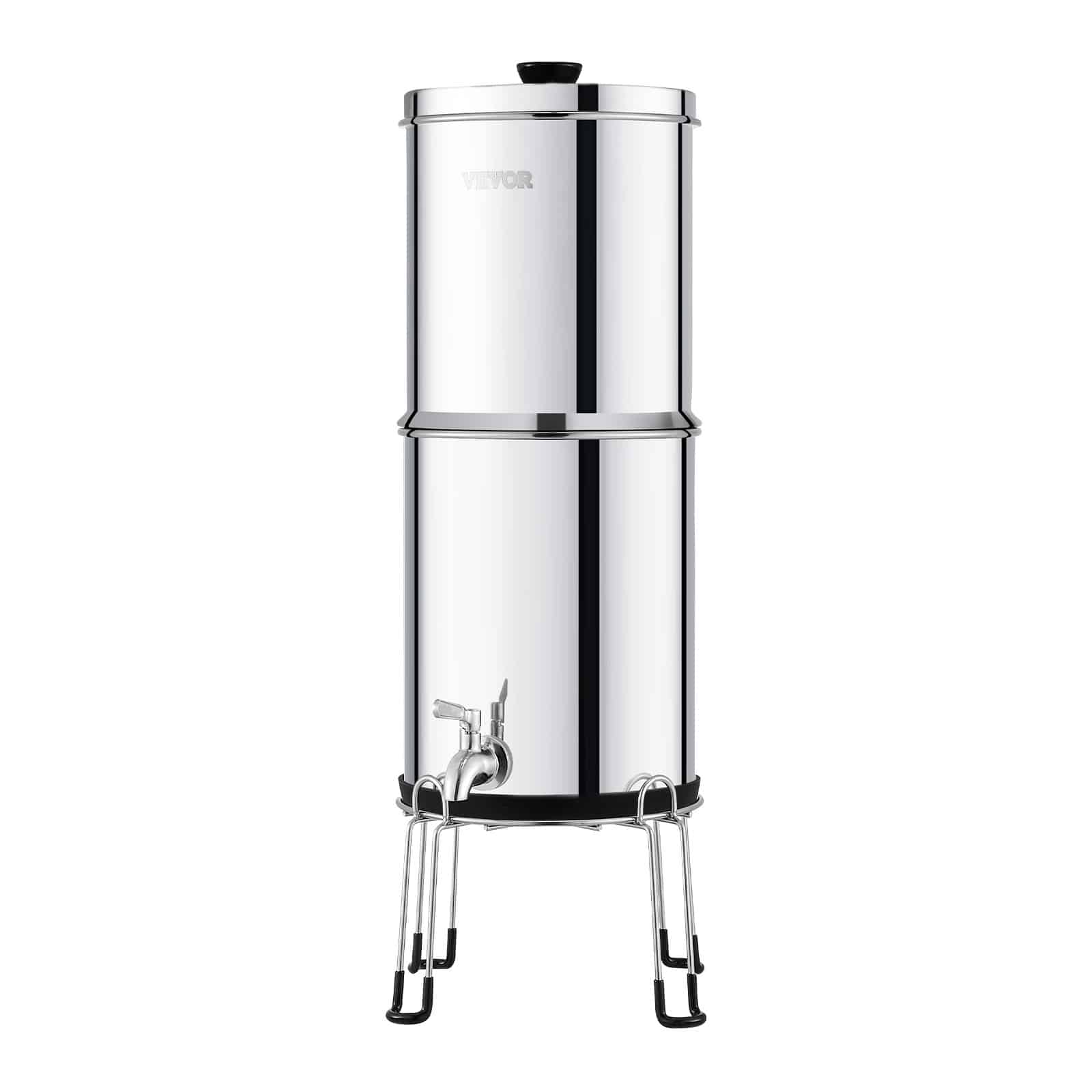 VEVOR 8.5L Gravity Water Filter System, Stainless Steel, 2 Carbon Filters, 99% Chlorine Reduction, for Home, Camping, RV - Image 12