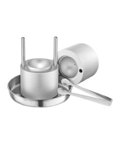 VEVOR 53mm Ice Ball Press Kit – Aviation Aluminum Ice Sphere Maker with Tongs & Drip Tray for Whiskey & Cocktails