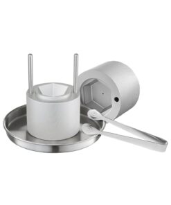 VEVOR Diamond Ice Ball Press Kit, 6.1 cm Aviation Aluminum Ice Mold with Tongs & Tray for Whiskey, Cocktails & More