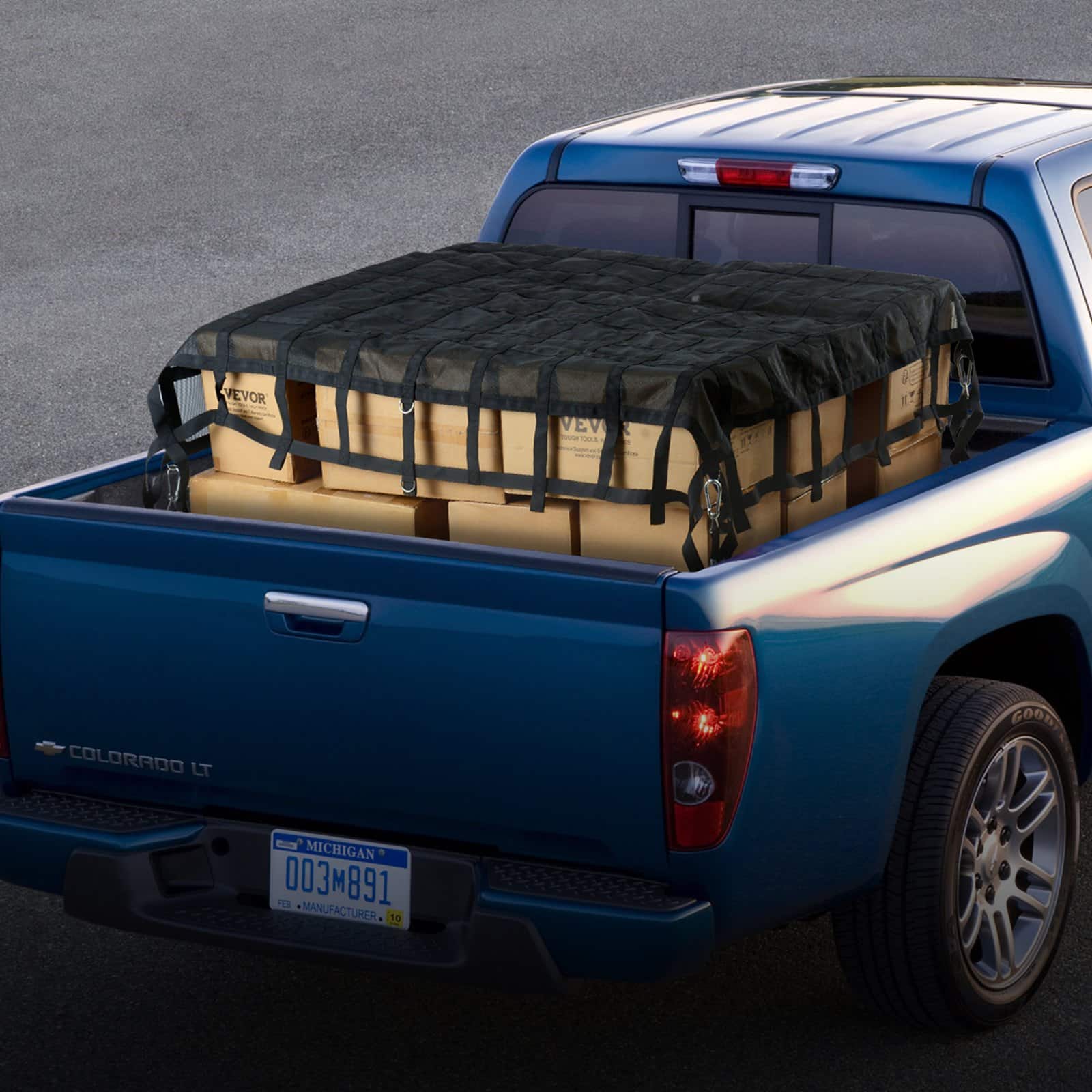 VEVOR Heavy Duty Cargo Net 244x206 cm for Truck Bed, Weatherproof, Adjustable Straps, Hooks, for Pickup/Jeep/SUV/Boat — изображение 8
