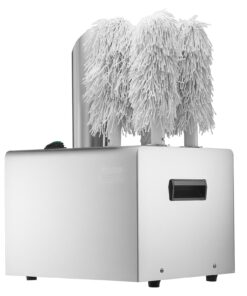 Электрическая машина VEVOR для полировки бокалов, 5 щёток, 330 стаканов/час, сушка горячим воздухом, для баров и кухонь