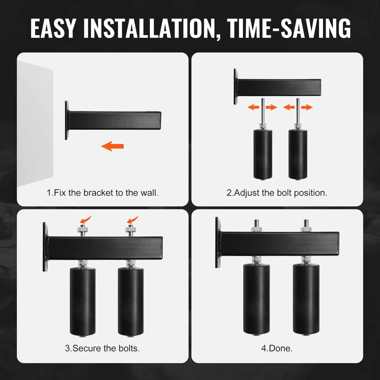 VEVOR Heavy-Duty Sliding Gate Hardware Kit with 15 cm Nylon Rollers & T-Bracket – Adjustable, Rust-Resistant, Easy Install - Image 6