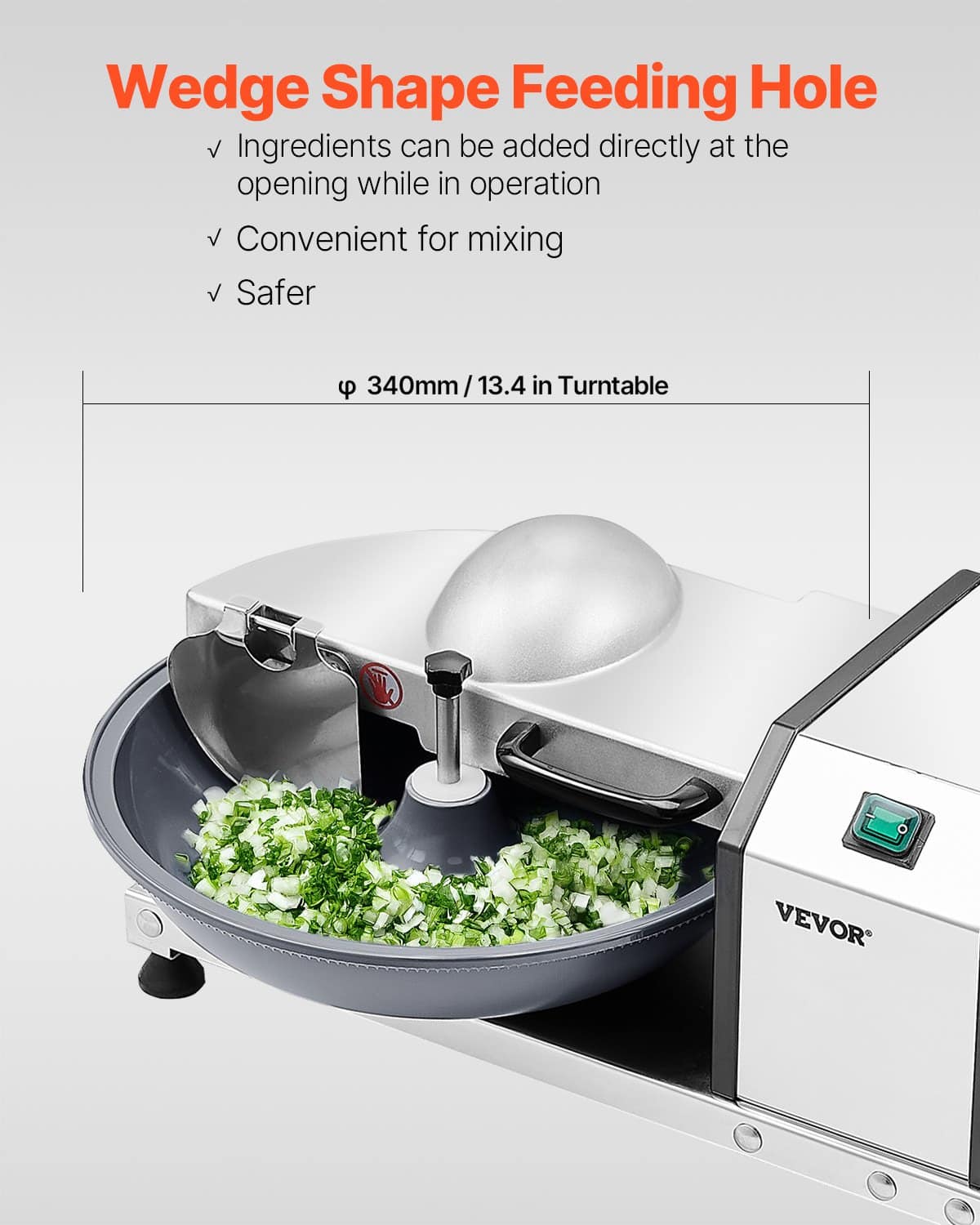 VEVOR 250W Stainless Steel Food Processor & Chopper – 3000 RPM, S-Curve Blade, Large Capacity, Multifunctional for Kitchen Use — изображение 3