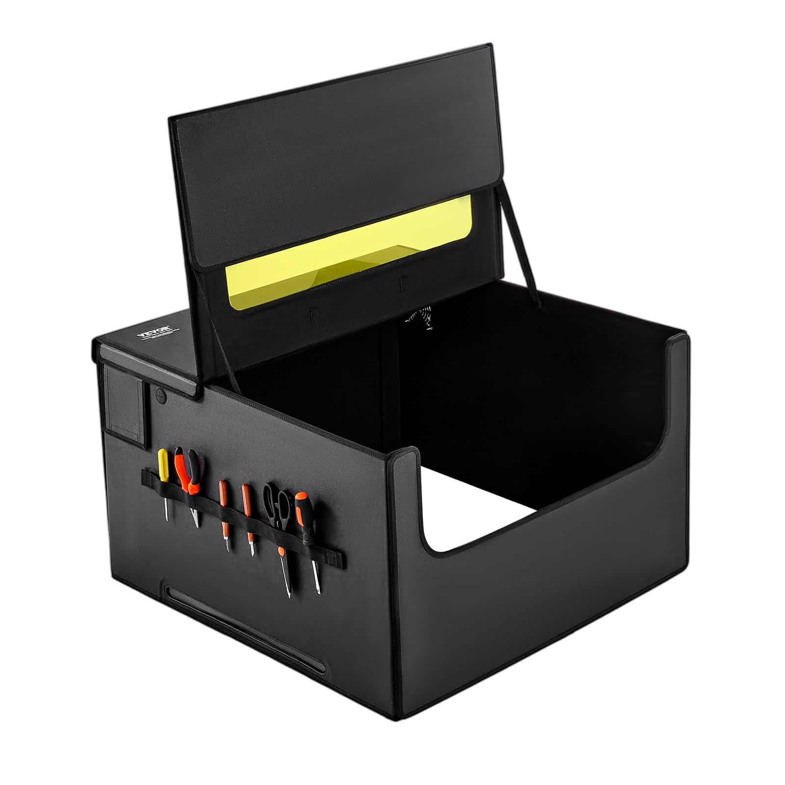 VEVOR lāzera graviera korpuss 800x800x500 mm - ugunsdrošs vāks ar izplūdes ventilatoru, dūmu un trokšņa izolācija, acu aizsardzība