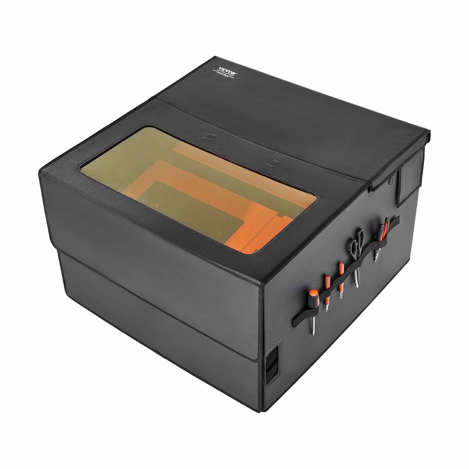 VEVOR Laser Engraver Enclosure 800x800x500 mm – Fireproof Cover with Exhaust Fan, Smoke & Noise Insulation, Eye Protection — attēls 9