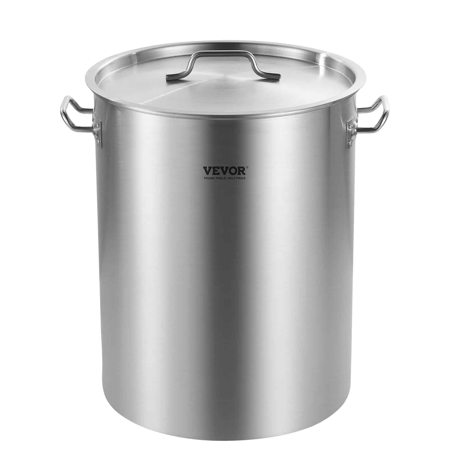 VEVOR 34L Stainless Steel Stockpot with Basket & Lid, Heavy-Duty