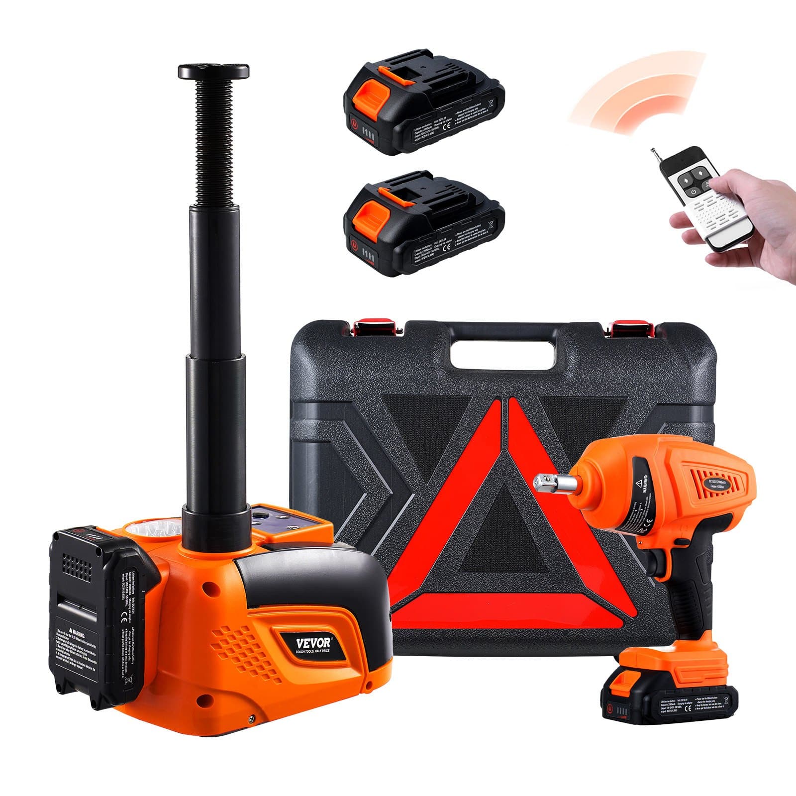 VEVOR 5T 12V DC Electric Hydraulic Car Jack Automatic Lift 155-450mm