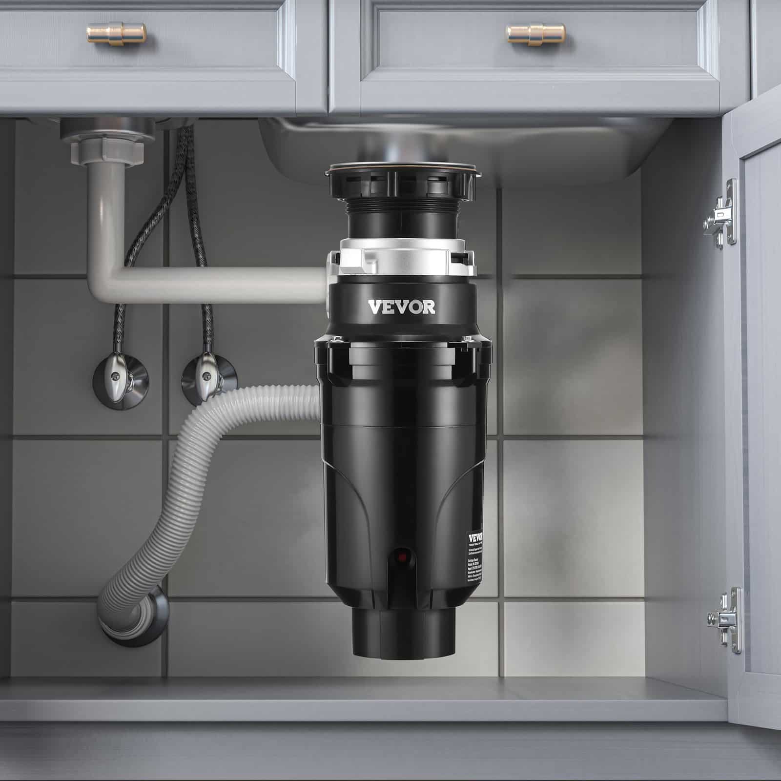 VEVOR 370W Garbage Disposal with 3820 RPM Continuous Feed, Quiet Operation, Stainless Steel Grinder, Easy Install — Attēls 8