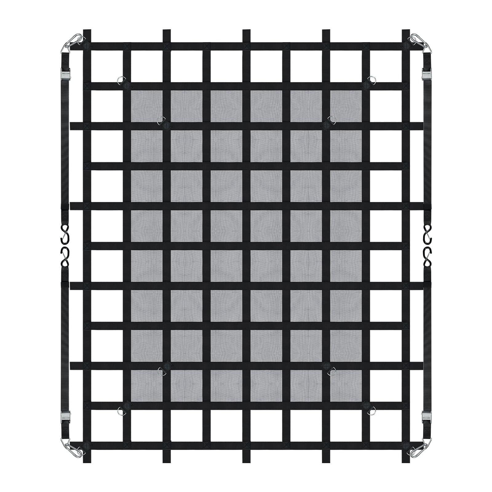 VEVOR Heavy Duty Cargo Net 183x145 cm with Straps, Carabiners & Hooks, Load 500 kg, Weatherproof for Truck, SUV, Boat — изображение 11