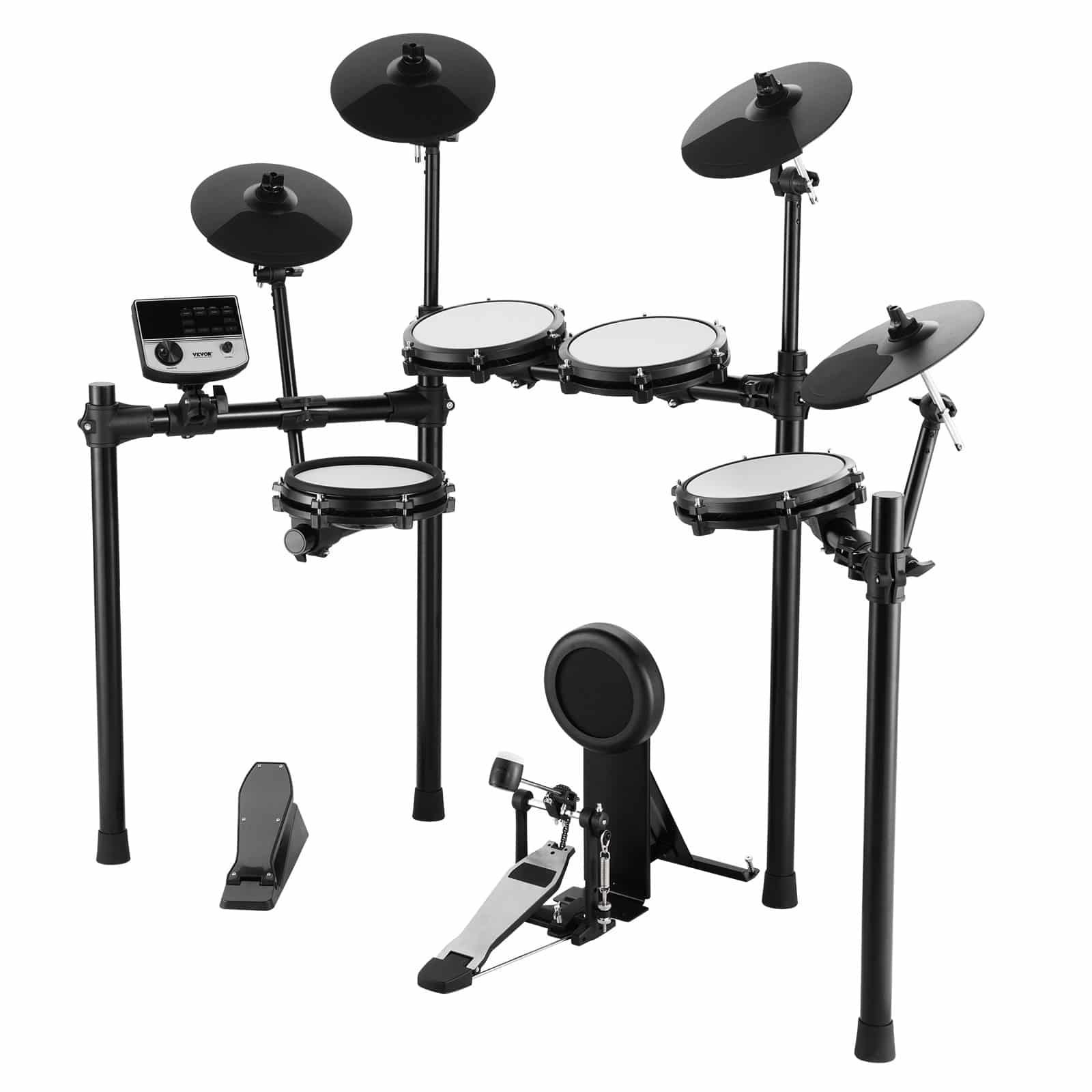 VEVOR Electronic Drum Kit with 32 Kits, 480 Sounds, 8" Mesh Drums, 10" Cymbals, USB MIDI, Pedals, Headphones & Throne - Зображення 10