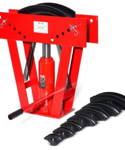 Гидравлический трубогиб VEVOR 16 тонн, ручной, с 8 матрицами (13–76 мм), регулируемый 90–180°, прочный стальной инструмент